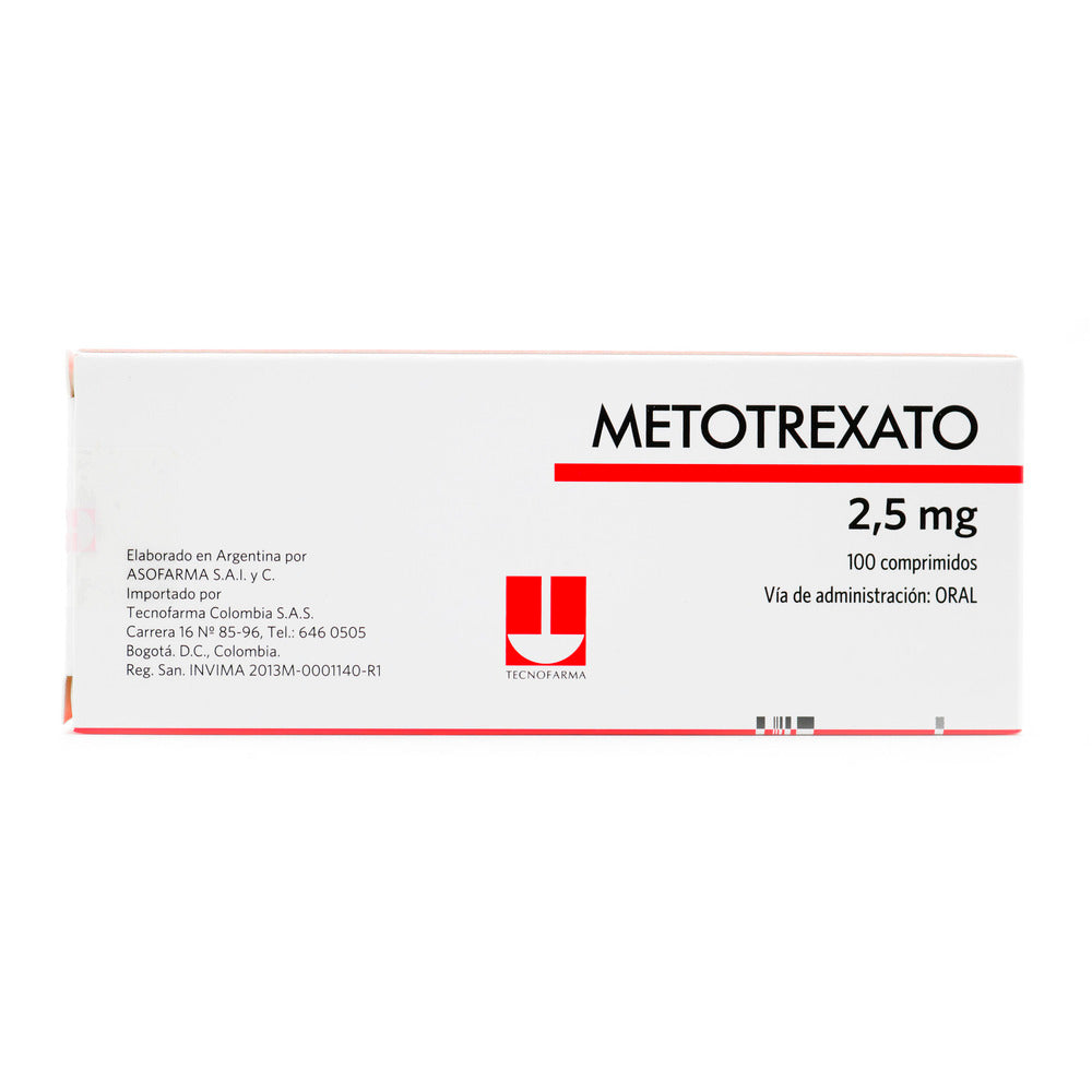 (F) METOTREXATO 2.5 MG 100 TABLETAS