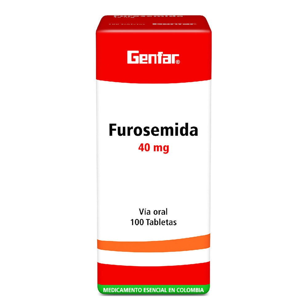 (F) FUROSEMIDA 40 MG 100 TABLETAS GF