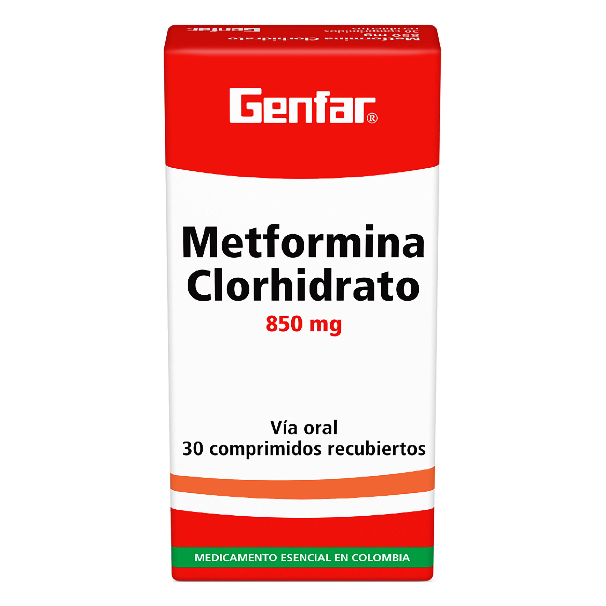 METFORMINA 850 MG 30 TABLETAS GF