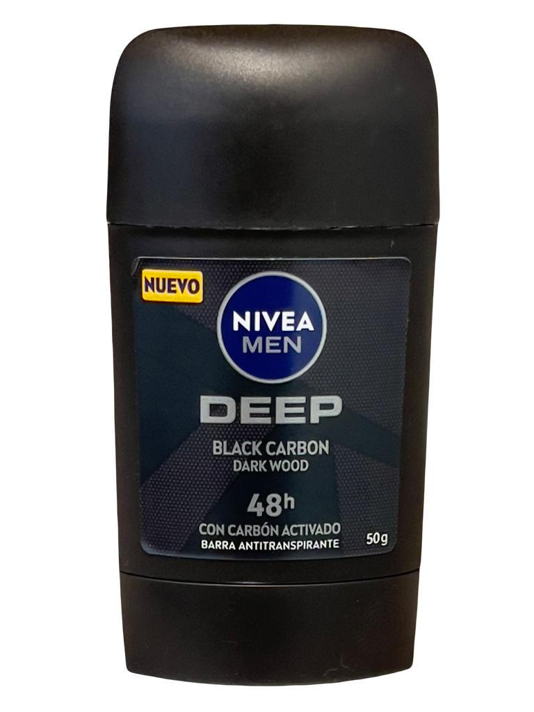 DESODORANTE NIVEA BARRA DEEP BLACK CARBON 50 GR