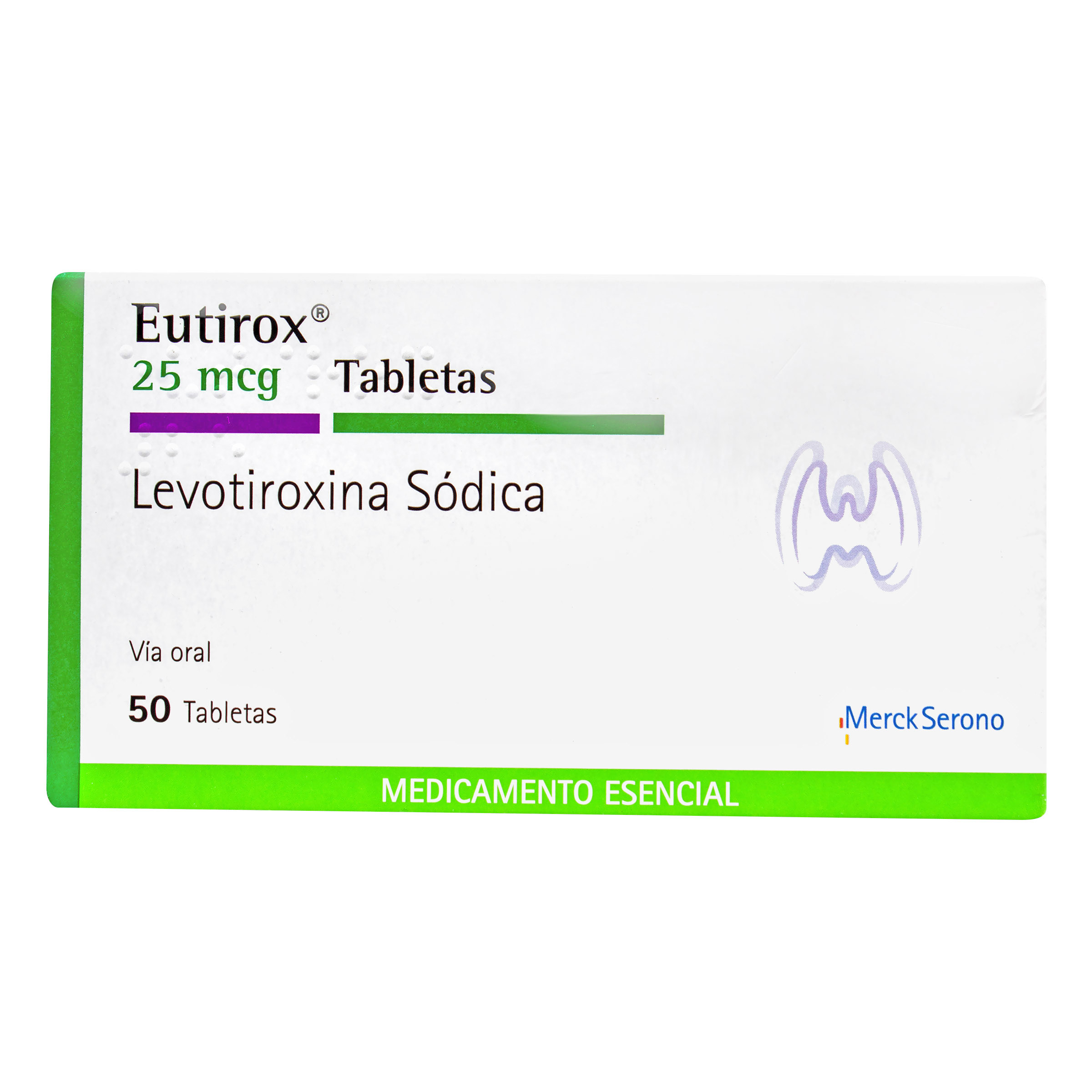 EUTIROX 25 MCG 50 TABLETAS