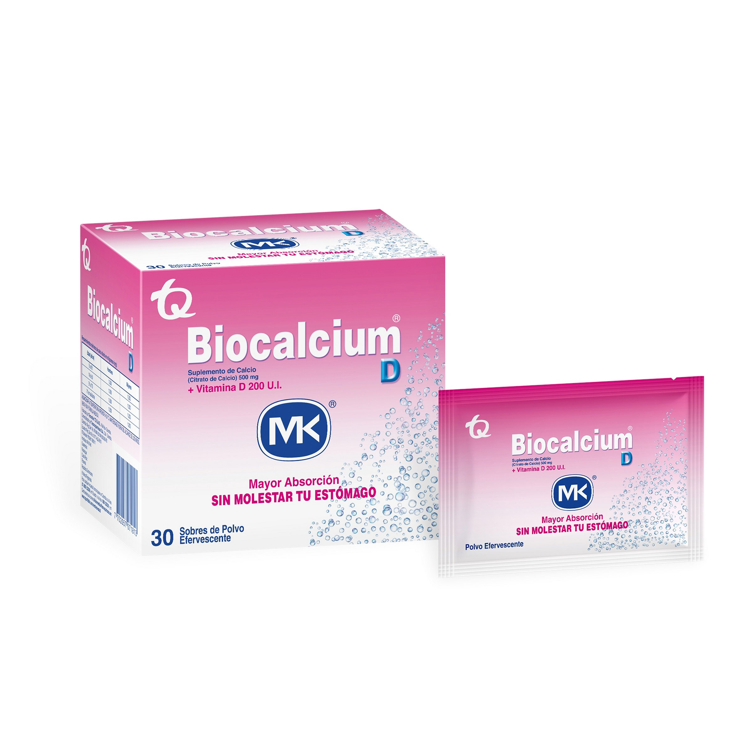 BIOCALCIUM D POLVO 500 MG 30 SBS MK