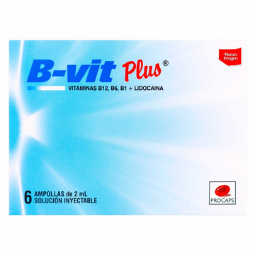 B-Vit Plus complejo B inyectable 6 ampollas — Procaps