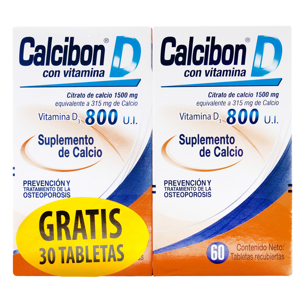 CALCIBON D 800 UI 60 TBS GRATIS 30 TBS