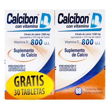 Calcibon D 800 UI calcio y vitamina D3 90 tabletas — Farma de Colombia