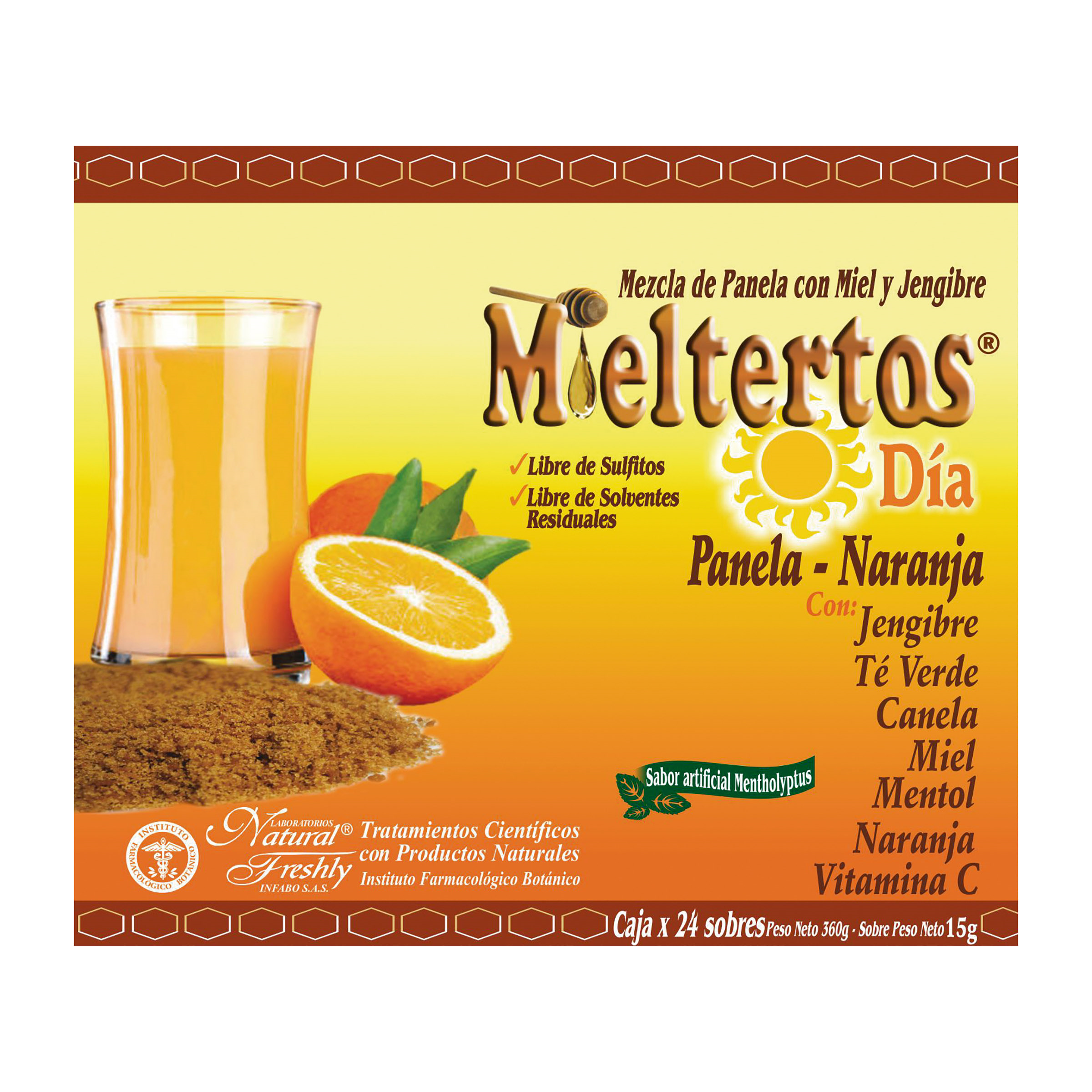 (F) MIELTERTOS GRIPA DIA PANELA NARANJA 24 SOBRES - 1 UNIDADES