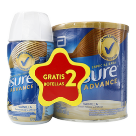 ENSURE ADVANCE VAINILLA 400GR + 2 ADVANCE 220 ML - (CCC)