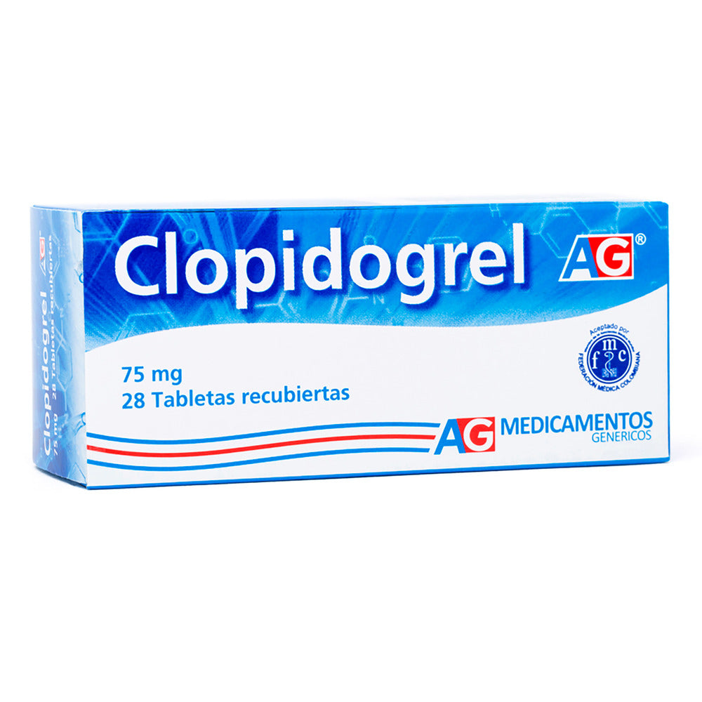 (F) CLOPIDOGREL 75 MG 28 TABLETAS AG