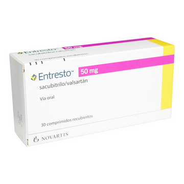 Entresto 50mg sacubitrilo/valsartán 30 tabletas — Novartis