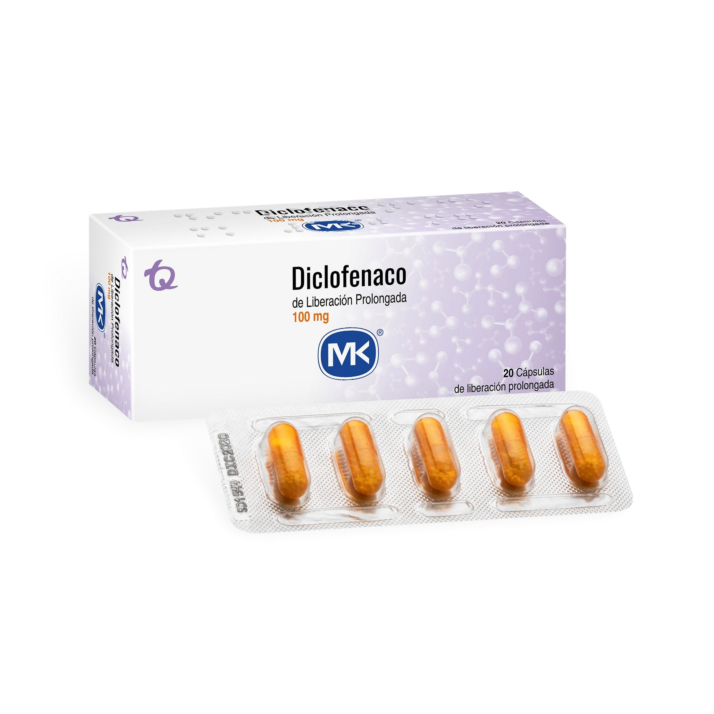 (F) DICLOFENACO RETARD 100 MG 20 CAPSULAS MK - 5 UNIDADES