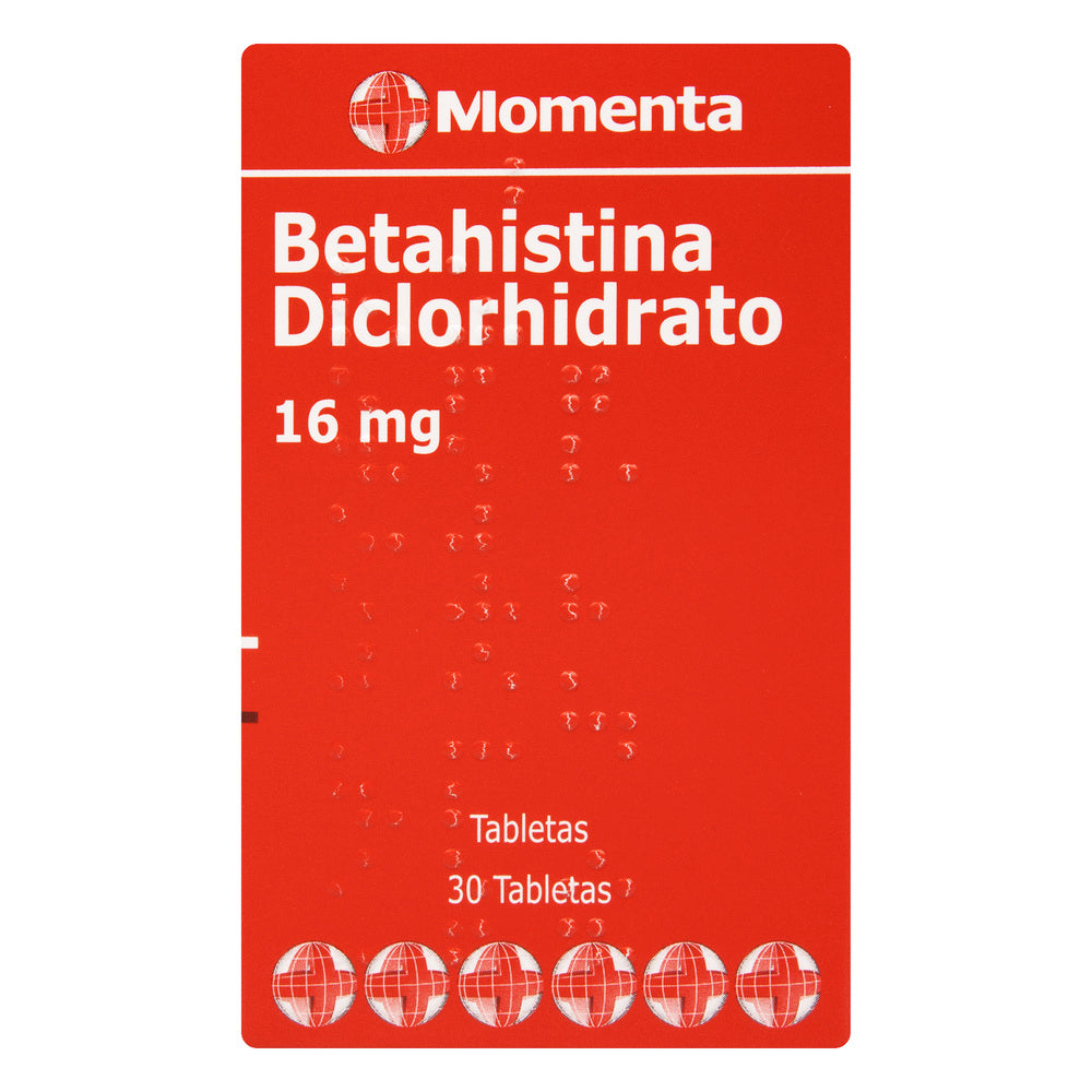 (F) BETAHISTINA 16 MG 30 TABLETAS MOMENTA