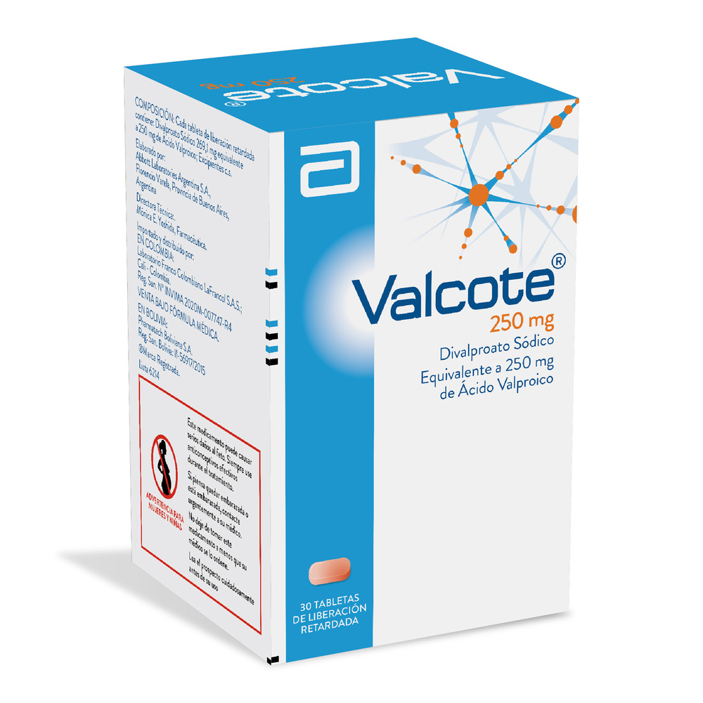 VALCOTE 250 MG 30 TABLETAS