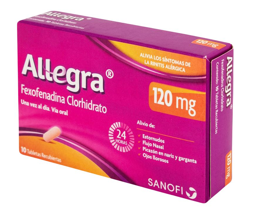 Allegra 120 Mg 10 Comprimidos Uno A Droguerias