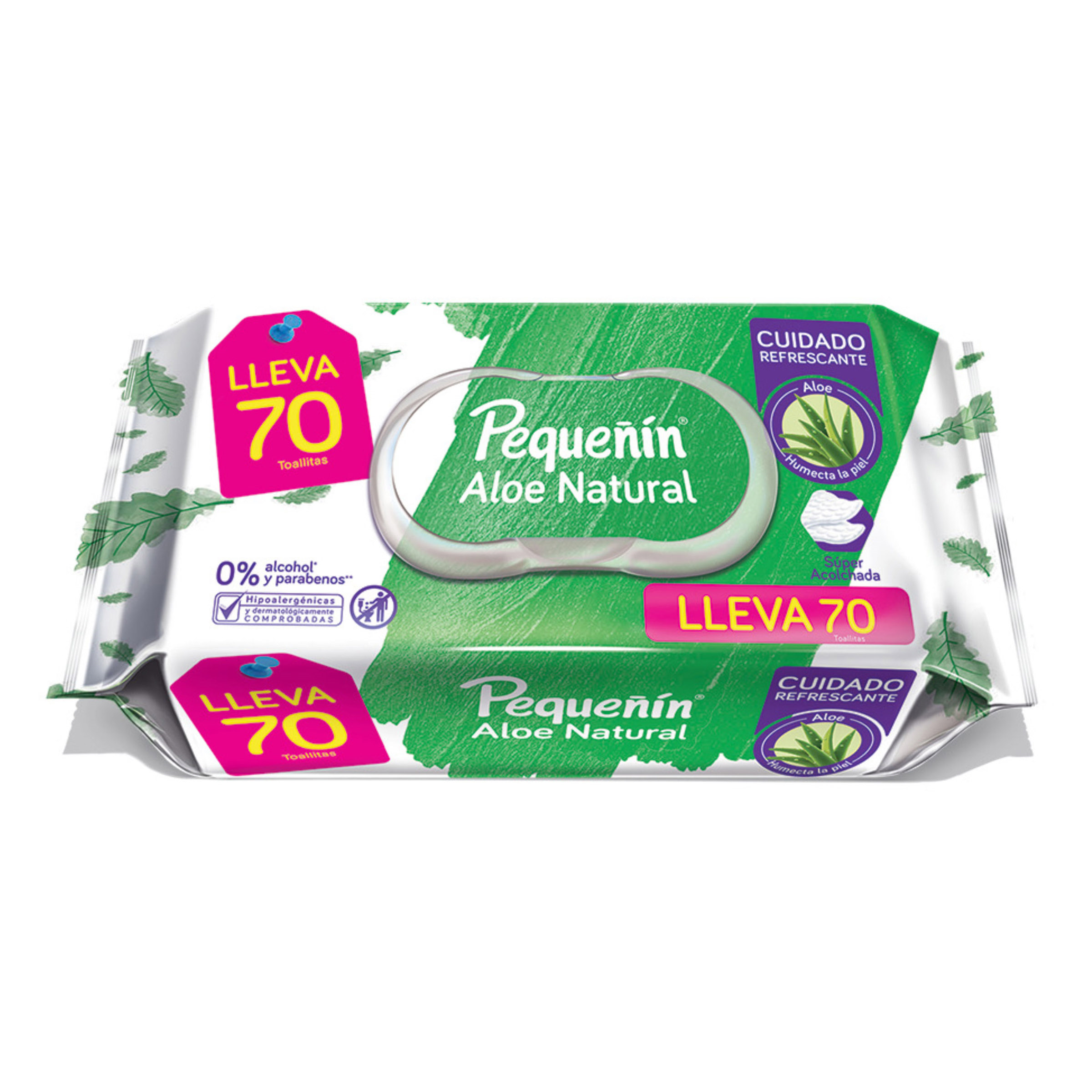 TOALLA HUMEDA PEQUENIN ALOE 70 UNIDADES