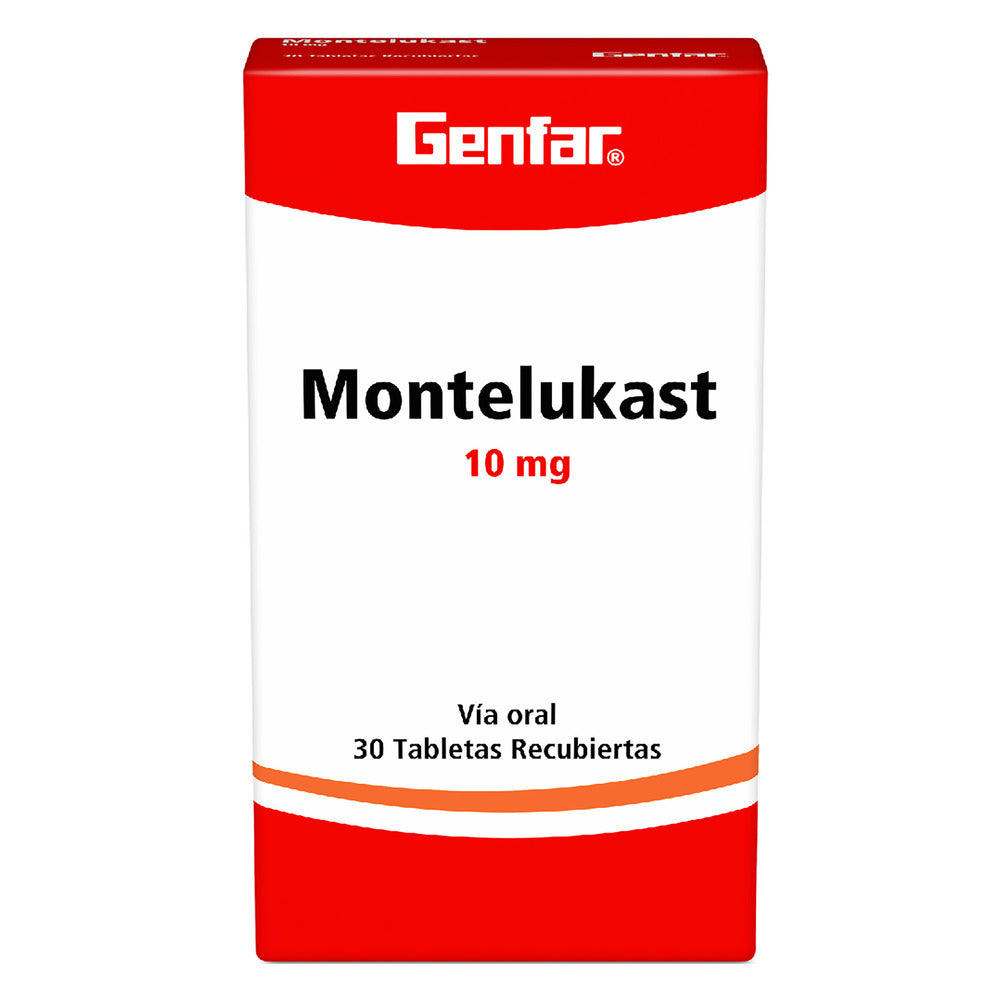 (F) MONTELUKAST 10 MG 30 TABLETAS GF - 10 UNIDADES