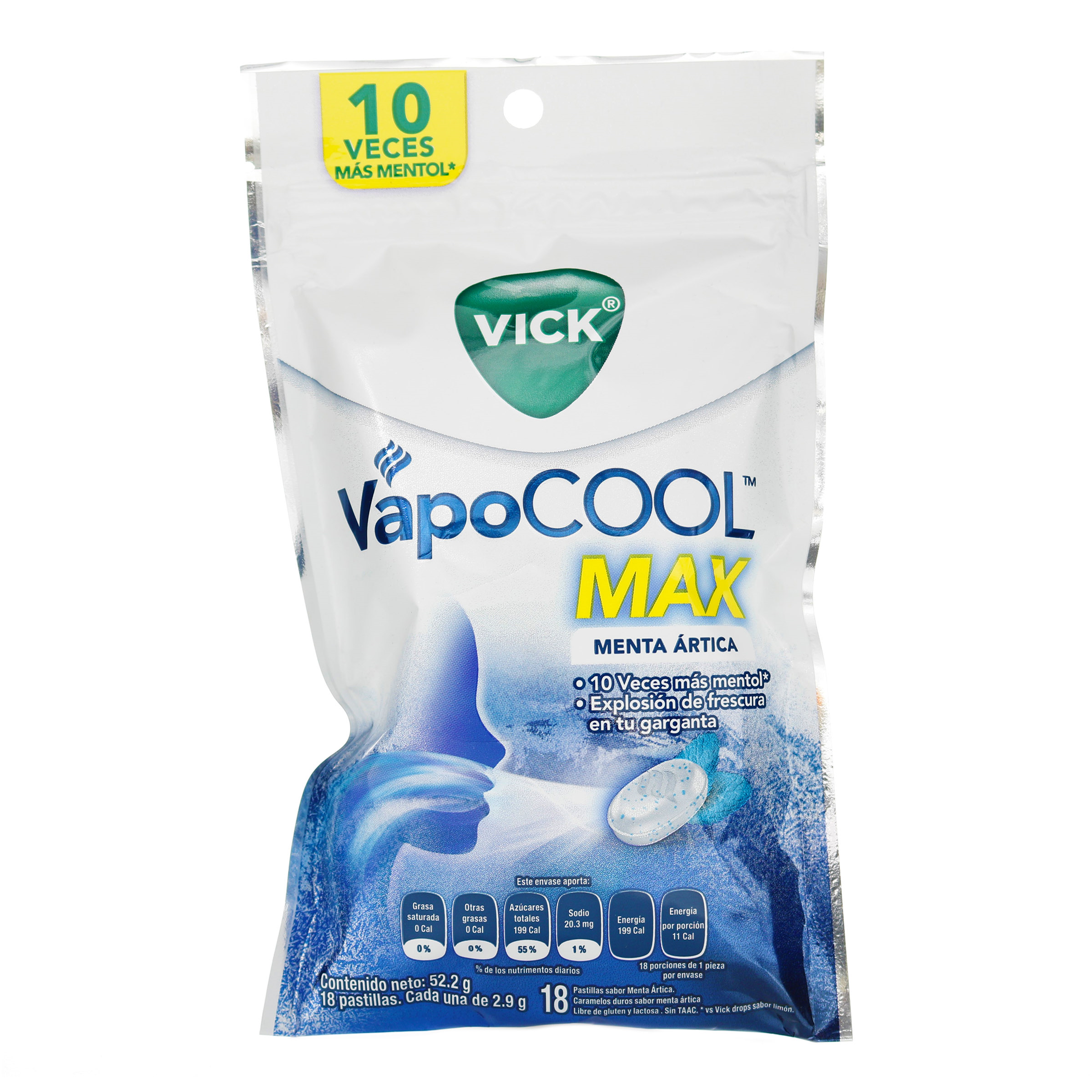 VICK VAPO COOL MENTA ARTICA 18 PASTILLAS - (EXH4)