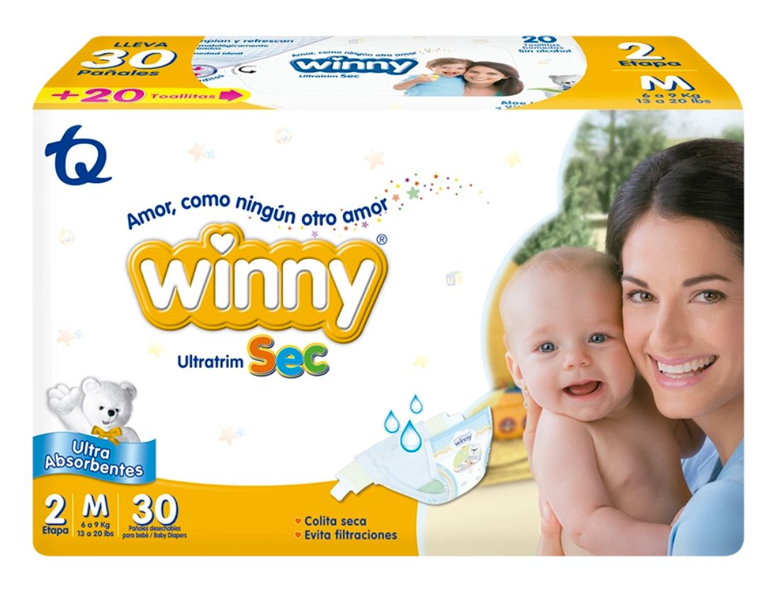 PAÑAL WINNY ULTRATRIM SEC ETAPA 2 30 UNIDADES