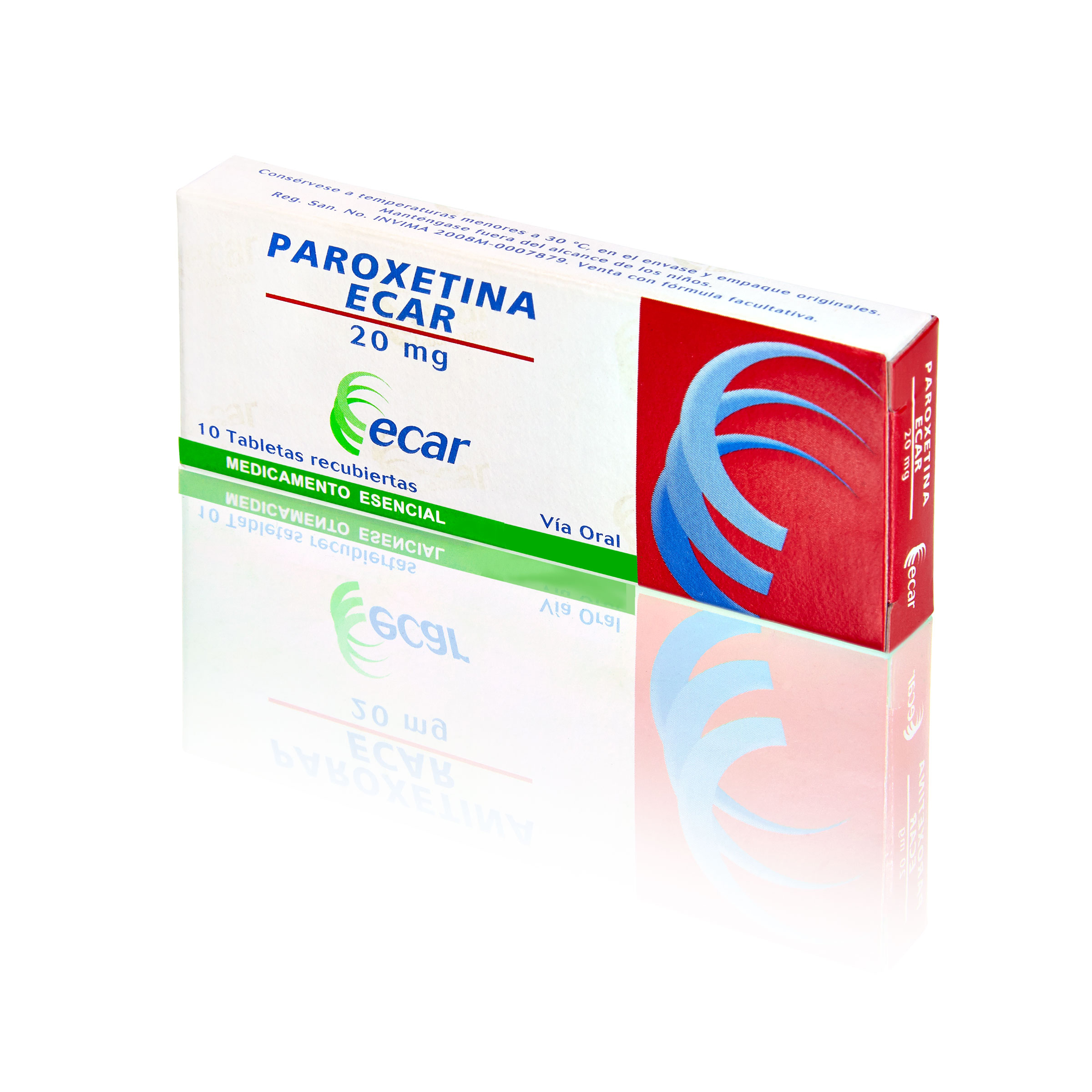 PAROXETINA 20 MG 10 TABLETAS EC