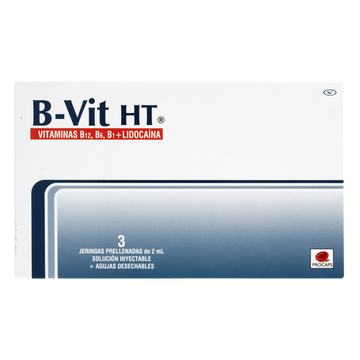 B-Vit HT vitaminas B1 B6 B12 lidocaína 3 jeringas prellenadas — Procaps