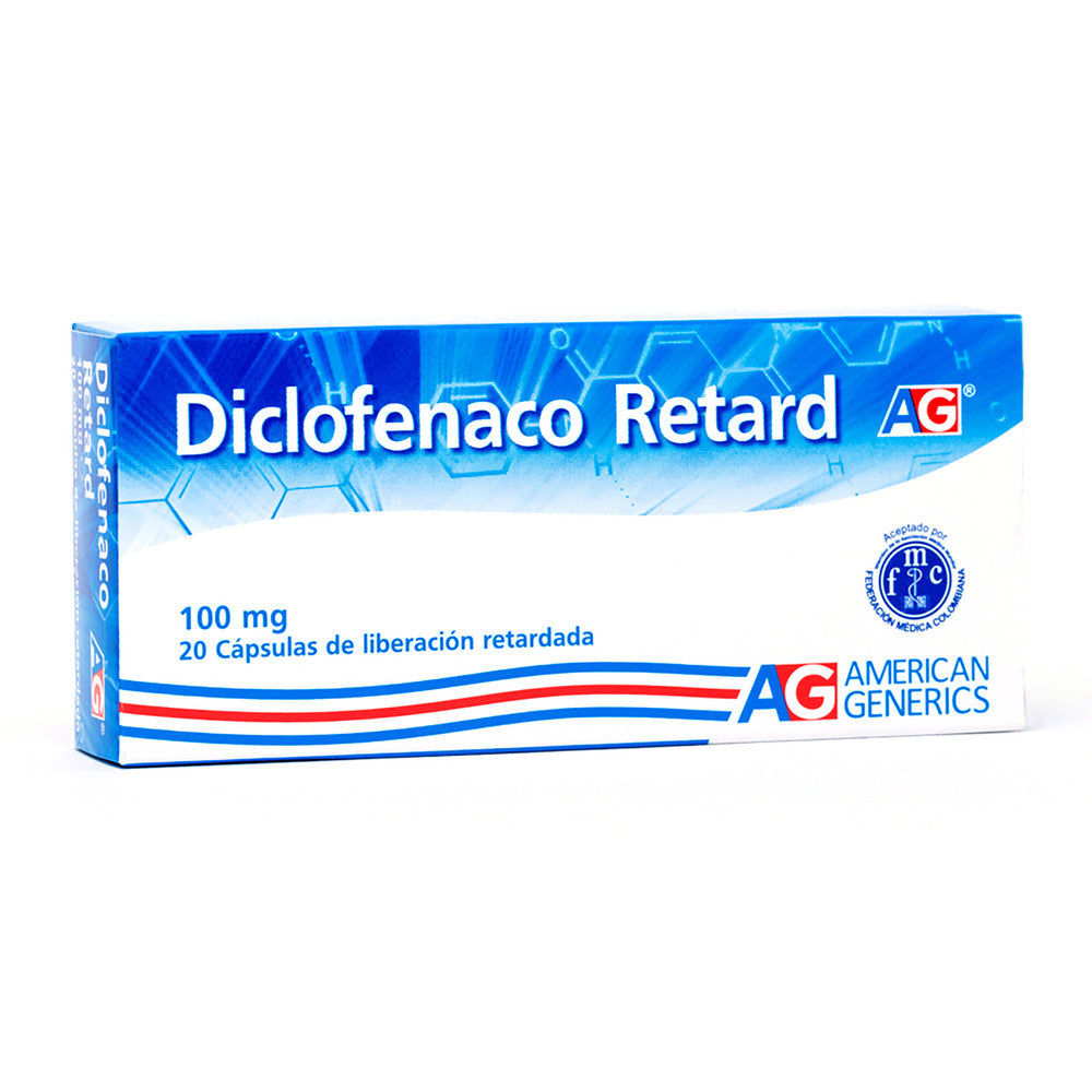 (F) DICLOFENACO RETARD 100 MG 20 CAPSULAS AG