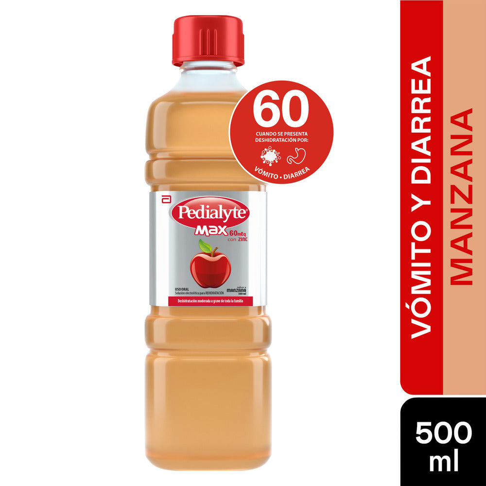 PEDIALYTE CON ZINC 60 MANZANA 500 ML - (10EXH)