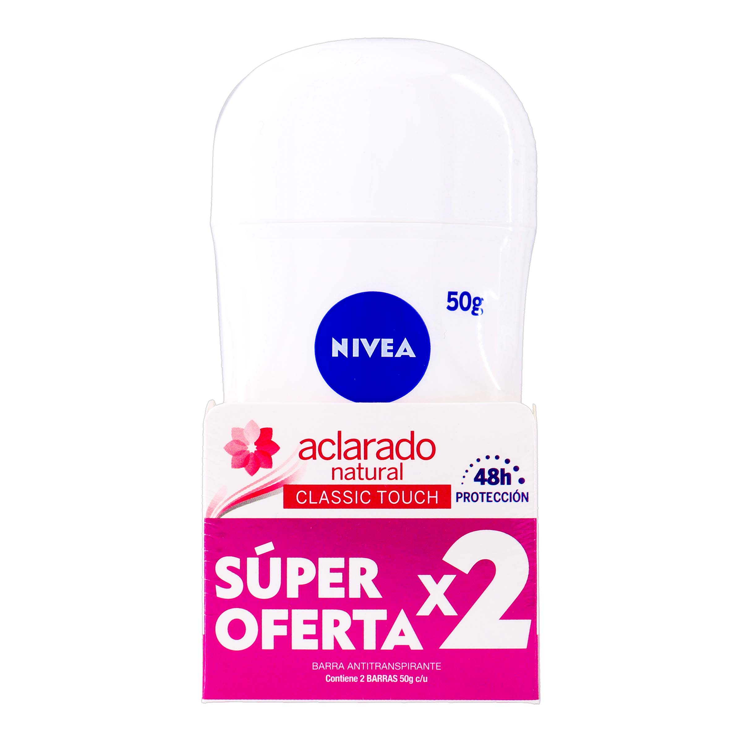 2 DESODORANTE NIVEA BARRA ACLARADO NATURAL 50 ML