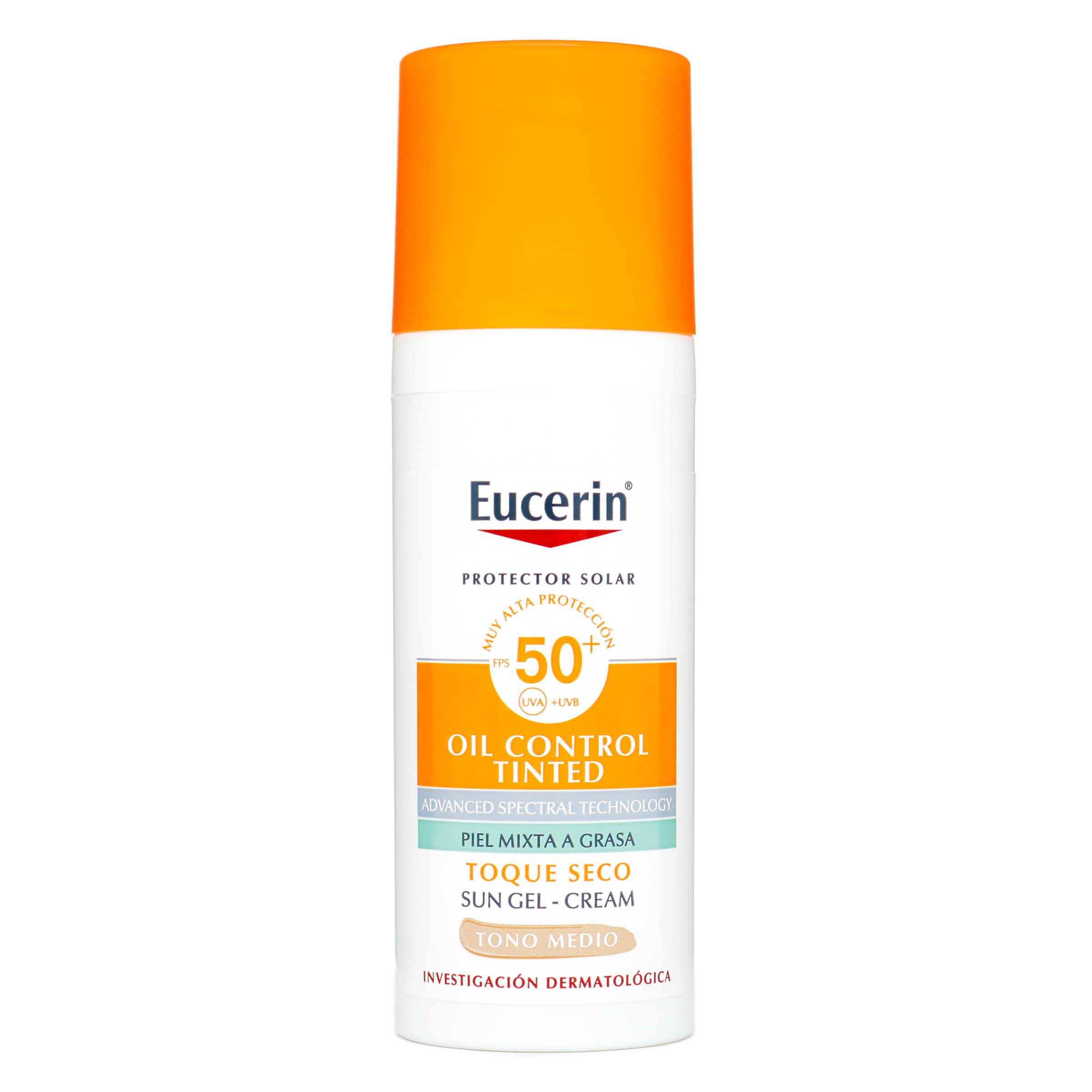 PROTECTOR SOLAR EUCERIN OIL SECO TONO MEDIO 50 ML