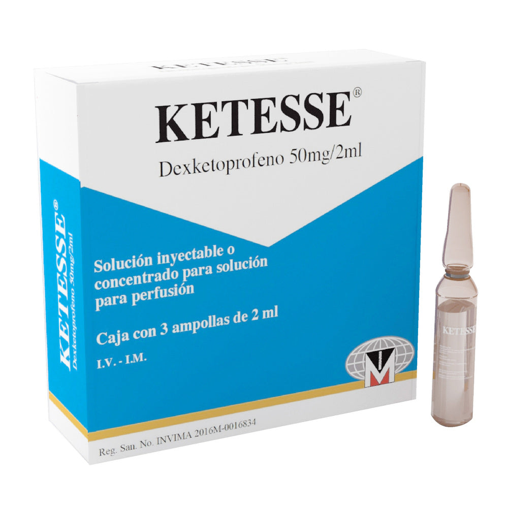 (F) KETESSE 50 MG INYECTABLE 3 AMPOLLAS