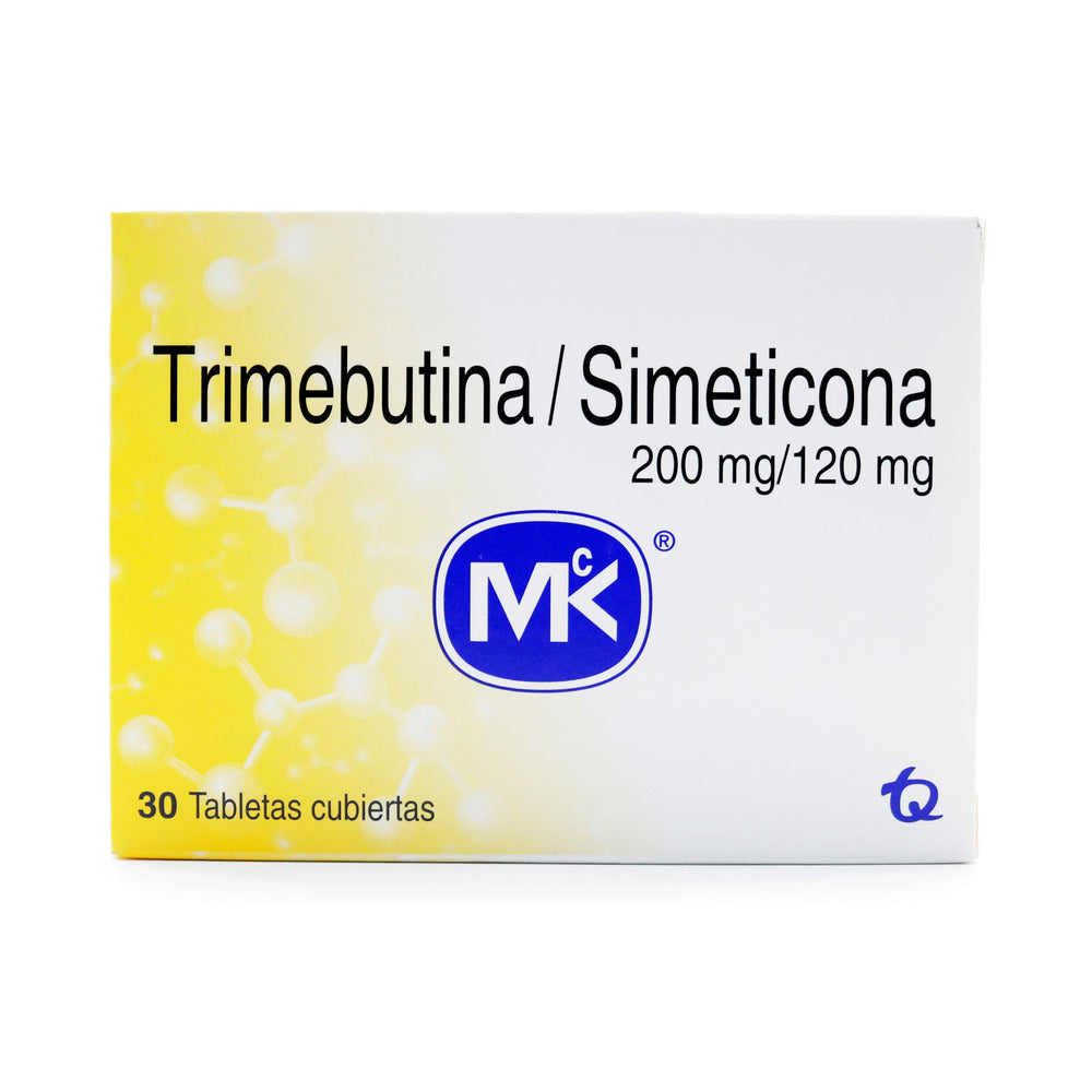 (F) TRIMEBUTINA+SIMETICONA 200_120 30TABLETAS MK - 10 UNIDADES