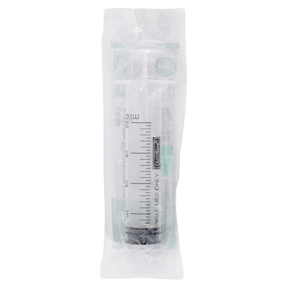 Jeringa Alfa 3 piezas 20 cc con aguja 21G x 1 1/2 pulgadas, dispositivo médico estéril de un solo uso