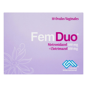Femduo metronidazol clotrimazol 500mg/100mg 10 óvulos vaginales — Procaps