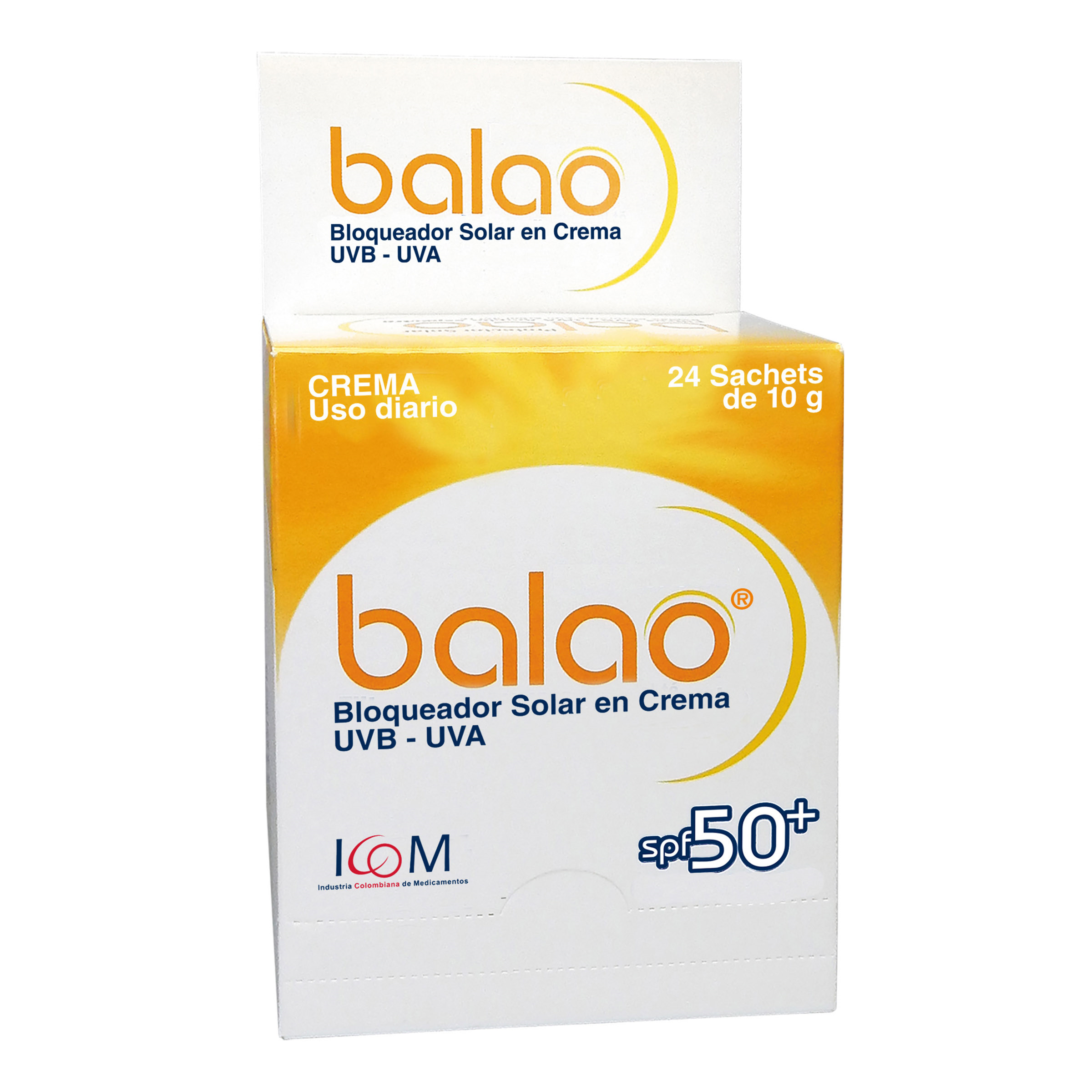 (F) PROTECTOR SOLAR BALAO SPF 50 10 GR 24 SOBRES ICOM - (LR) - 1 UNIDADES