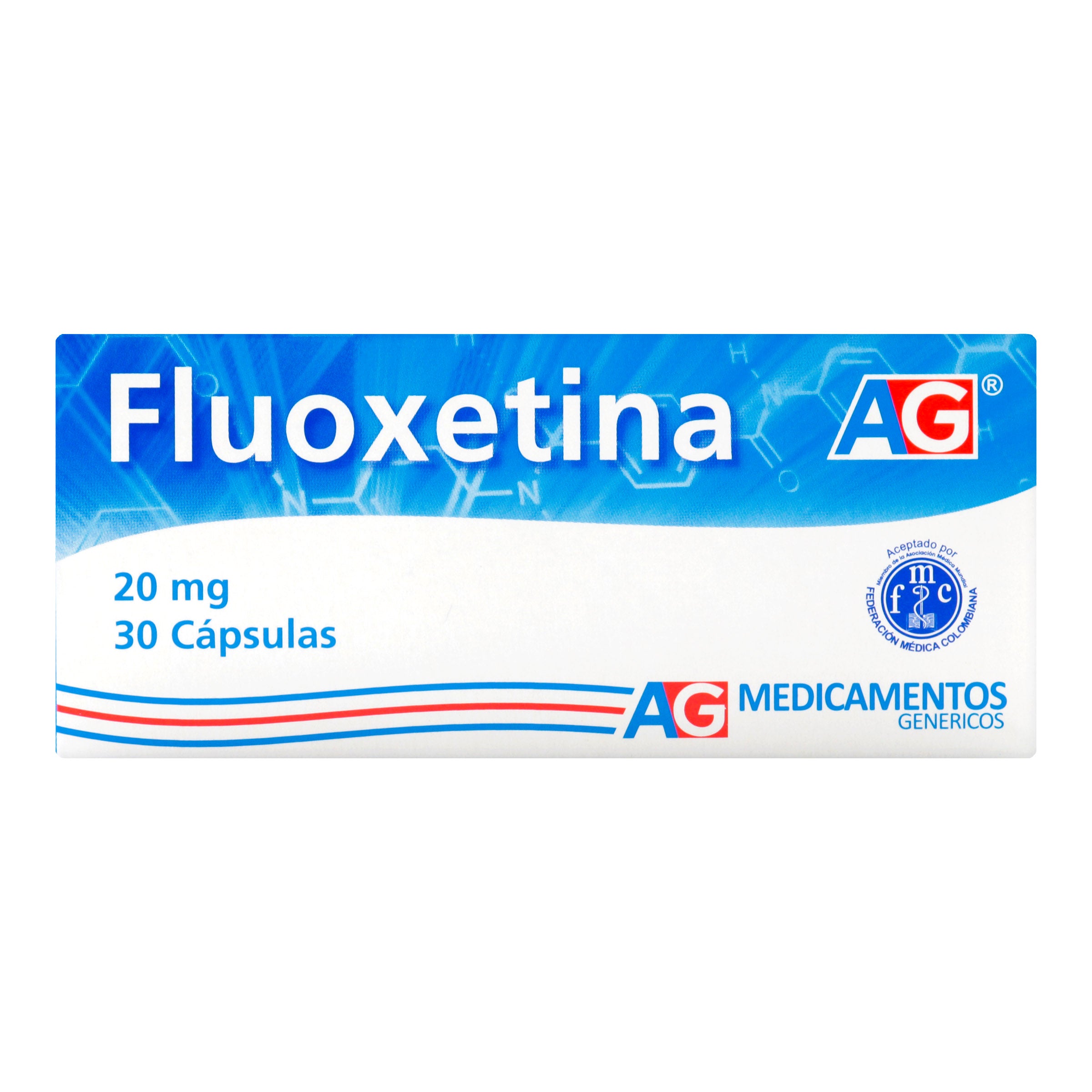 FLUOXETINA 20 MG 30 CAPSULAS AG