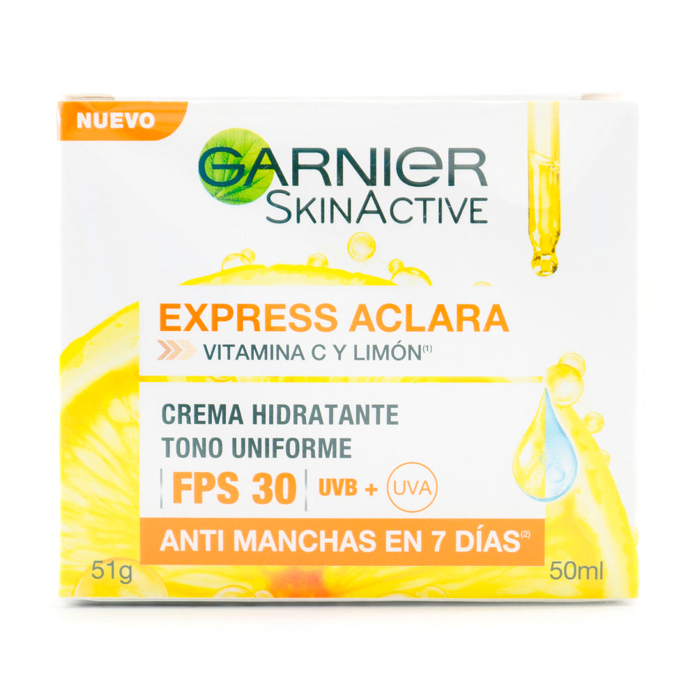 GARNIER EXPRESS ACLARA CREMA FPS 30 50 ML