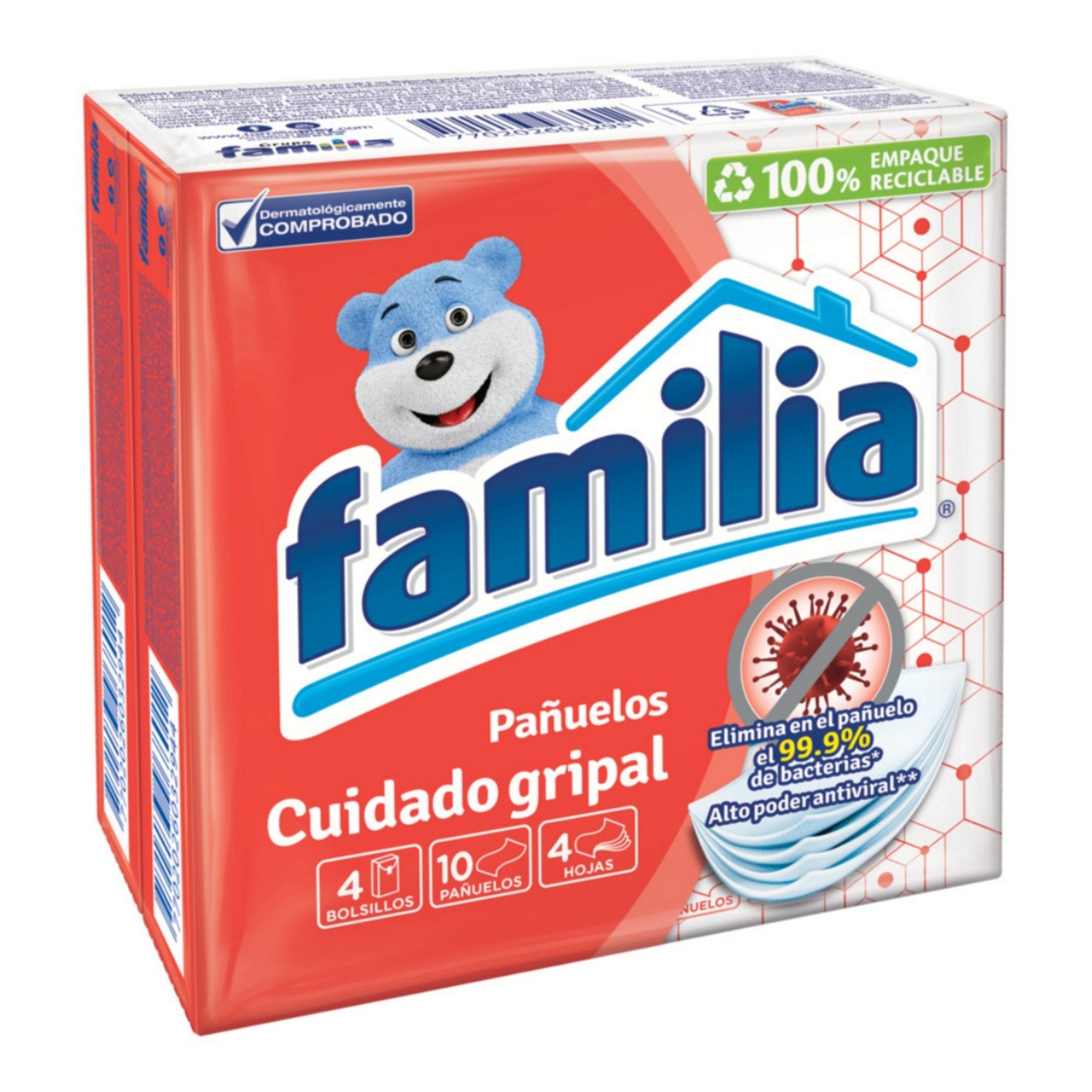 (F) PANUELOS FAMILIA CUIDADO GRIPAL 4 UDS