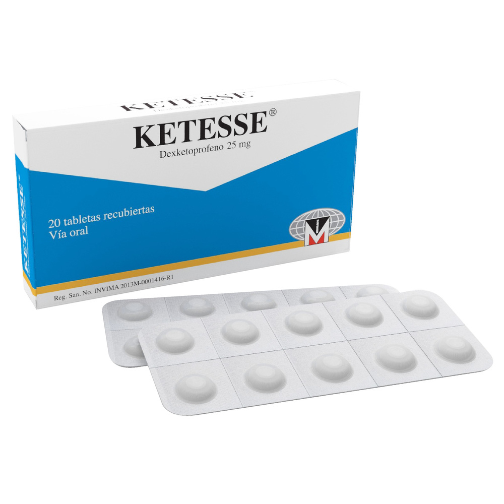 (F) KETESSE 25 MG 20 COMPRIMIDOS | Uno A Droguerias