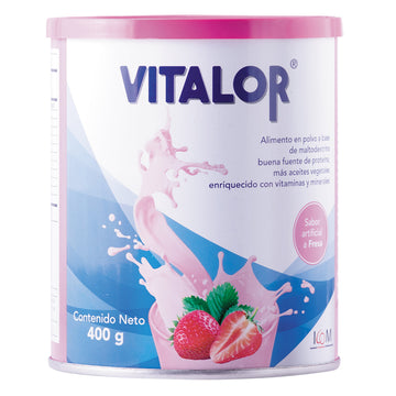 Vitalor Vitaminas Fresa 400 g - Suplemento nutricional en polvo con vitaminas y minerales