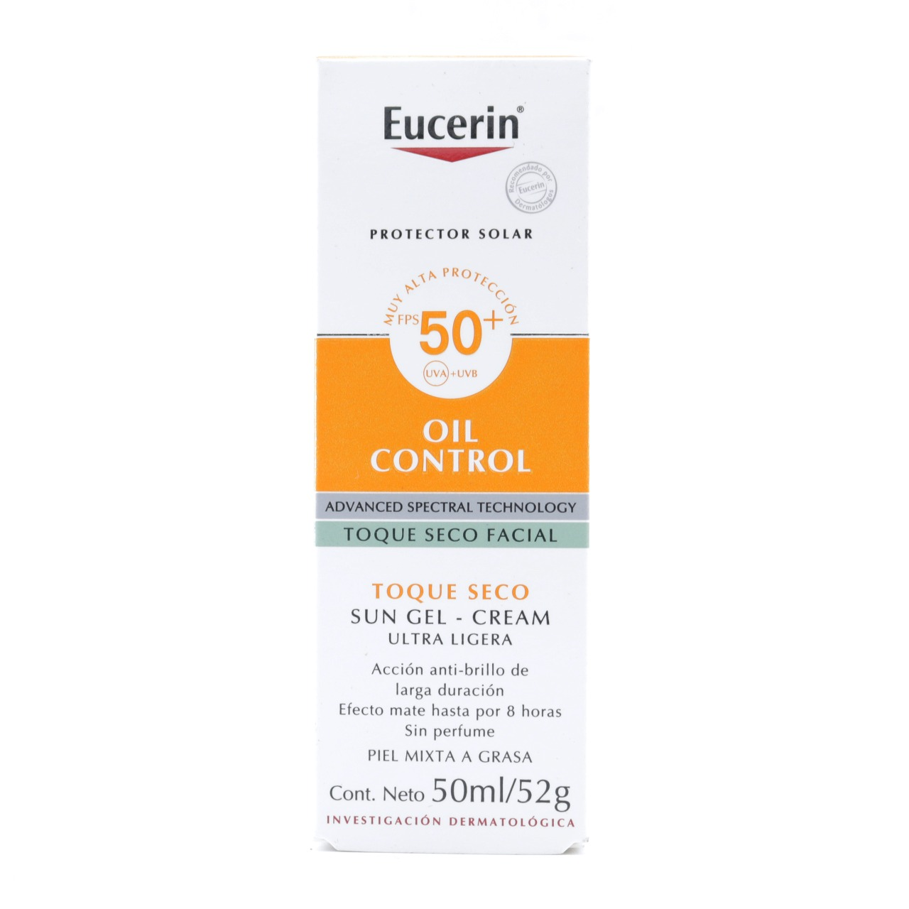 EUCERIN SUN FACE OIL CONTROL TOQUE SECO SPF 50+ 50 ML