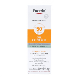 EUCERIN SUN FACE OIL CONTROL TOQUE SECO SPF 50+ 50 ML