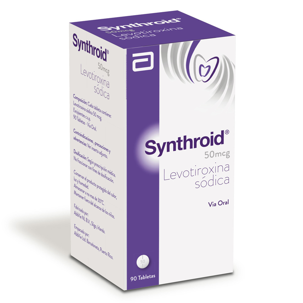 SYNTHROID 50 MCG 90 TABLETAS Uno A Droguerias Synthroid 50 mcg 90 tabletas uno a droguerias