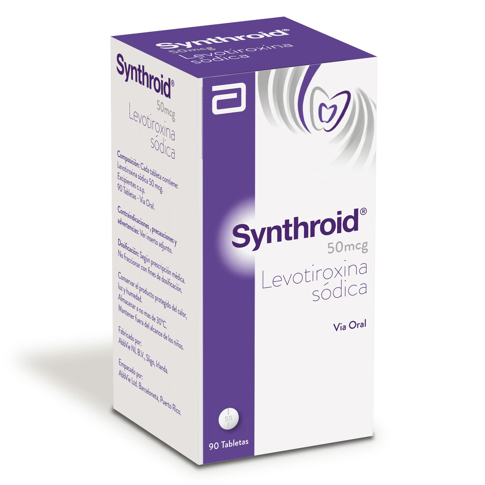 SYNTHROID 50 MCG 90 TABLETAS