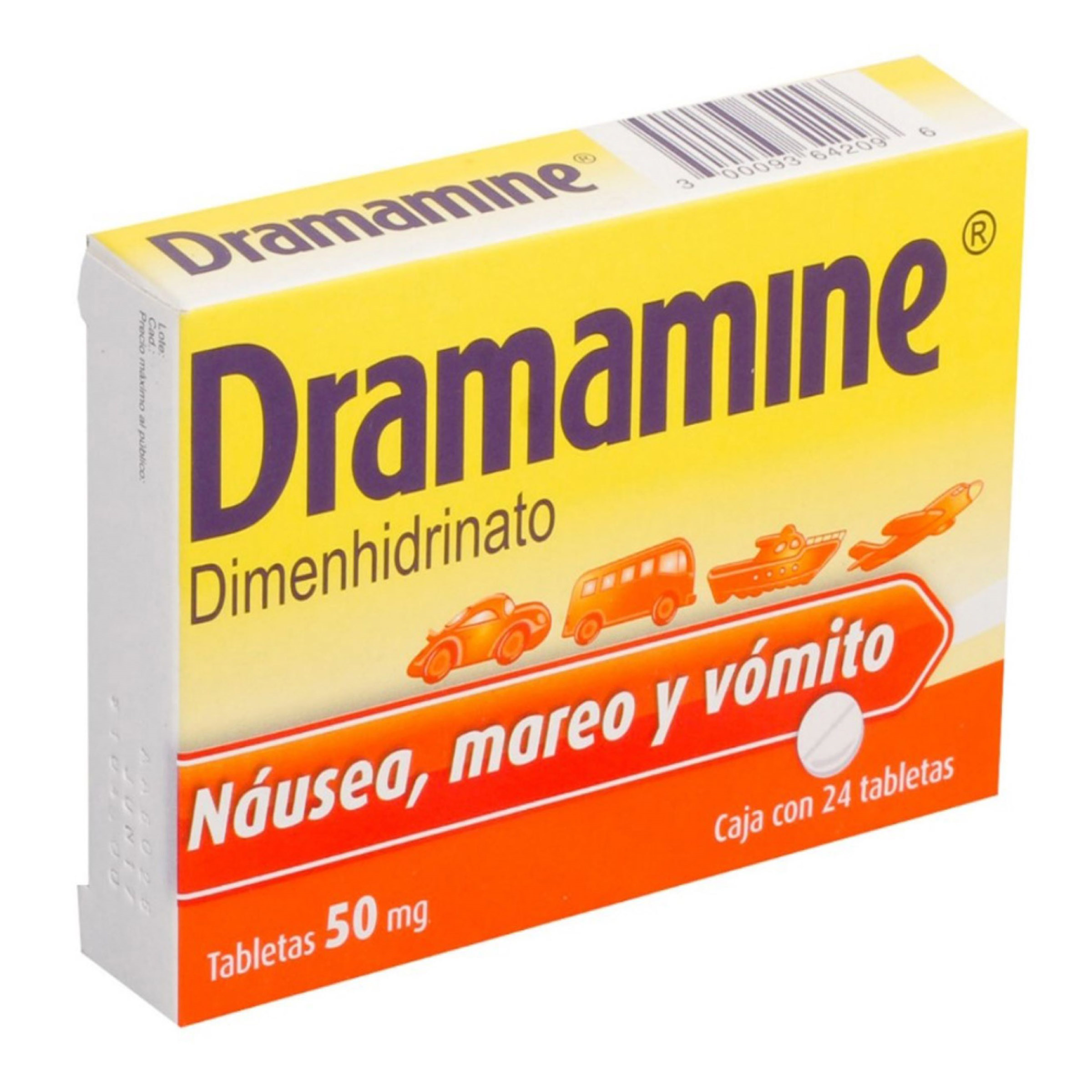 (F) DRAMAMINE 50 MG 24 TABLETAS - (EXH1) - 12 UNIDADES