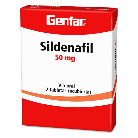 (F) SILDENAFIL 50 MG 2 TABLETAS GF - 1 UNIDADES