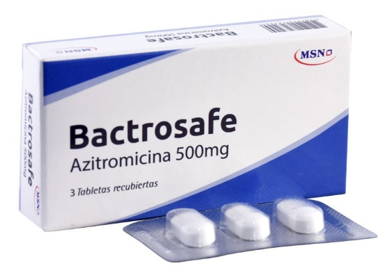 BACTROSAFE (AZITROMIZINA) 500 MG 3 TABLETAS - (LR)