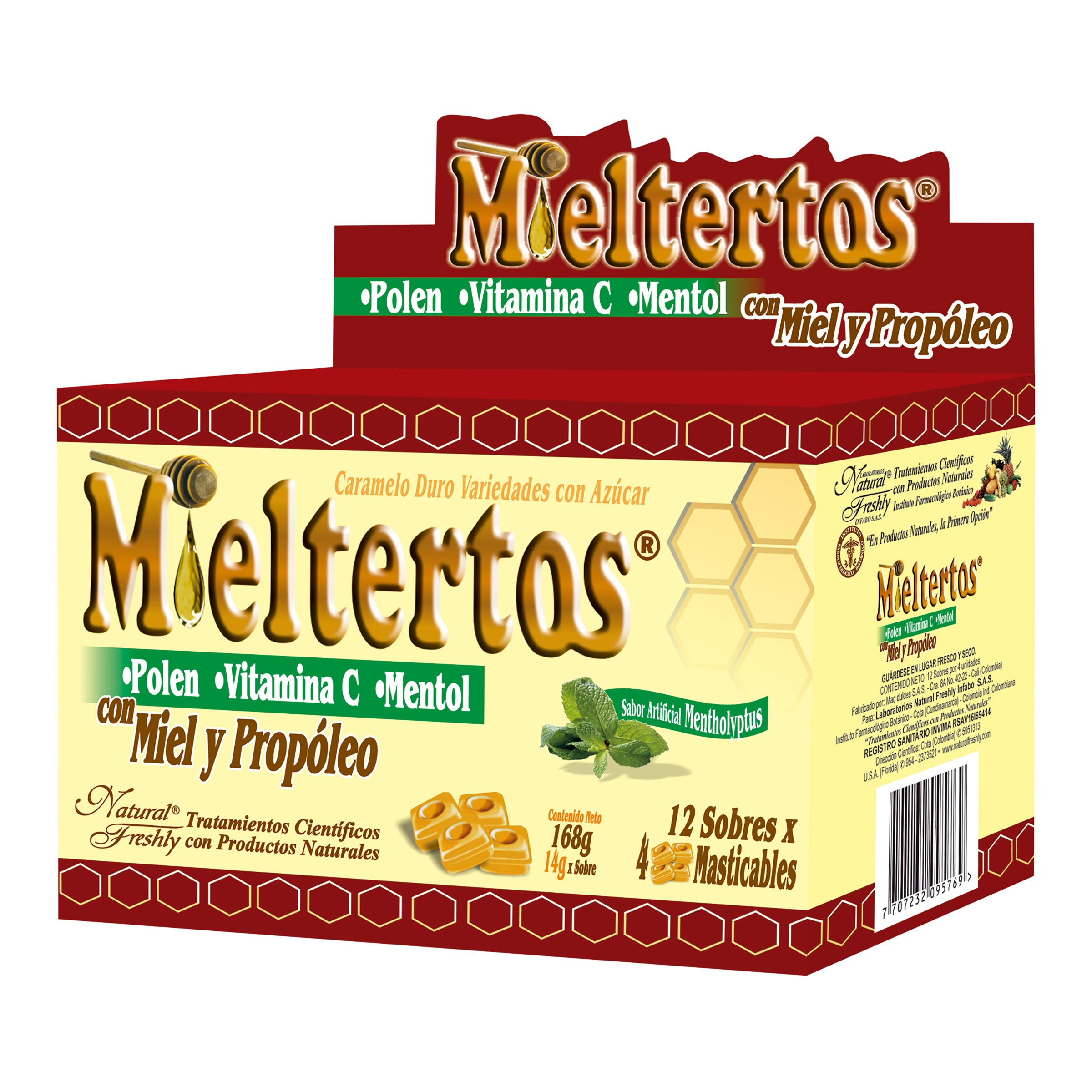 (F) MIELTERTOS PASTILLAS MASTICABLES 12 SOBRES - 1 UNIDADES