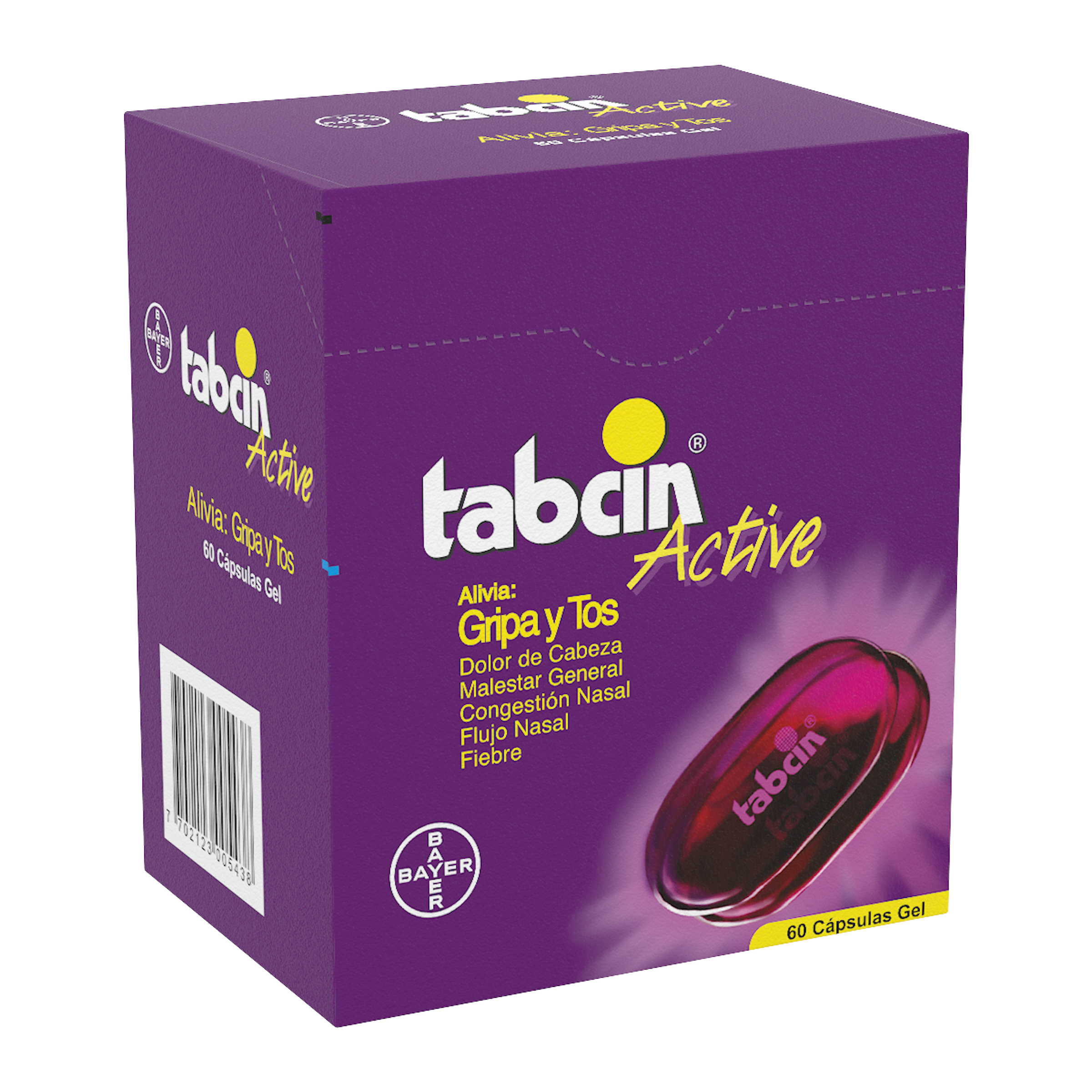 (F) TABCIN ACTIVE LIQUID GEL 60 CAPSULAS - 2 UNIDADES