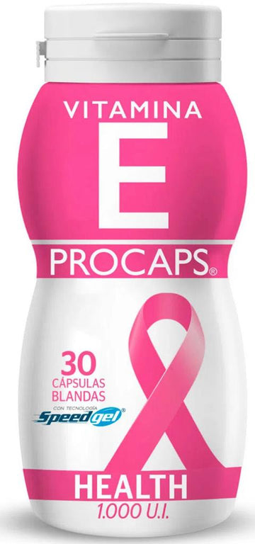 Vitamina E 1000 UI x 30 Cápsulas Blandas Procaps - Suplemento antioxidante