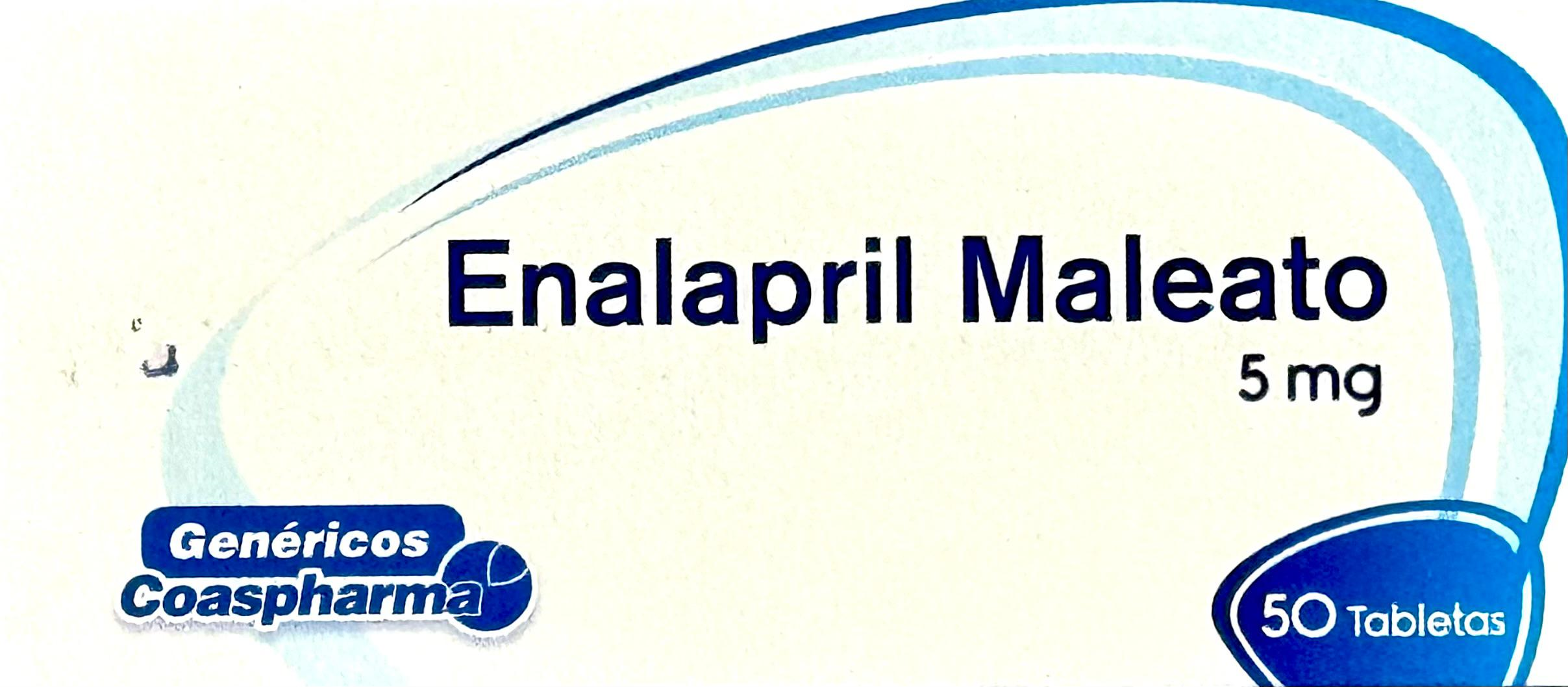 ENALAPRIL 5 MG  50 TABLETAS COAS