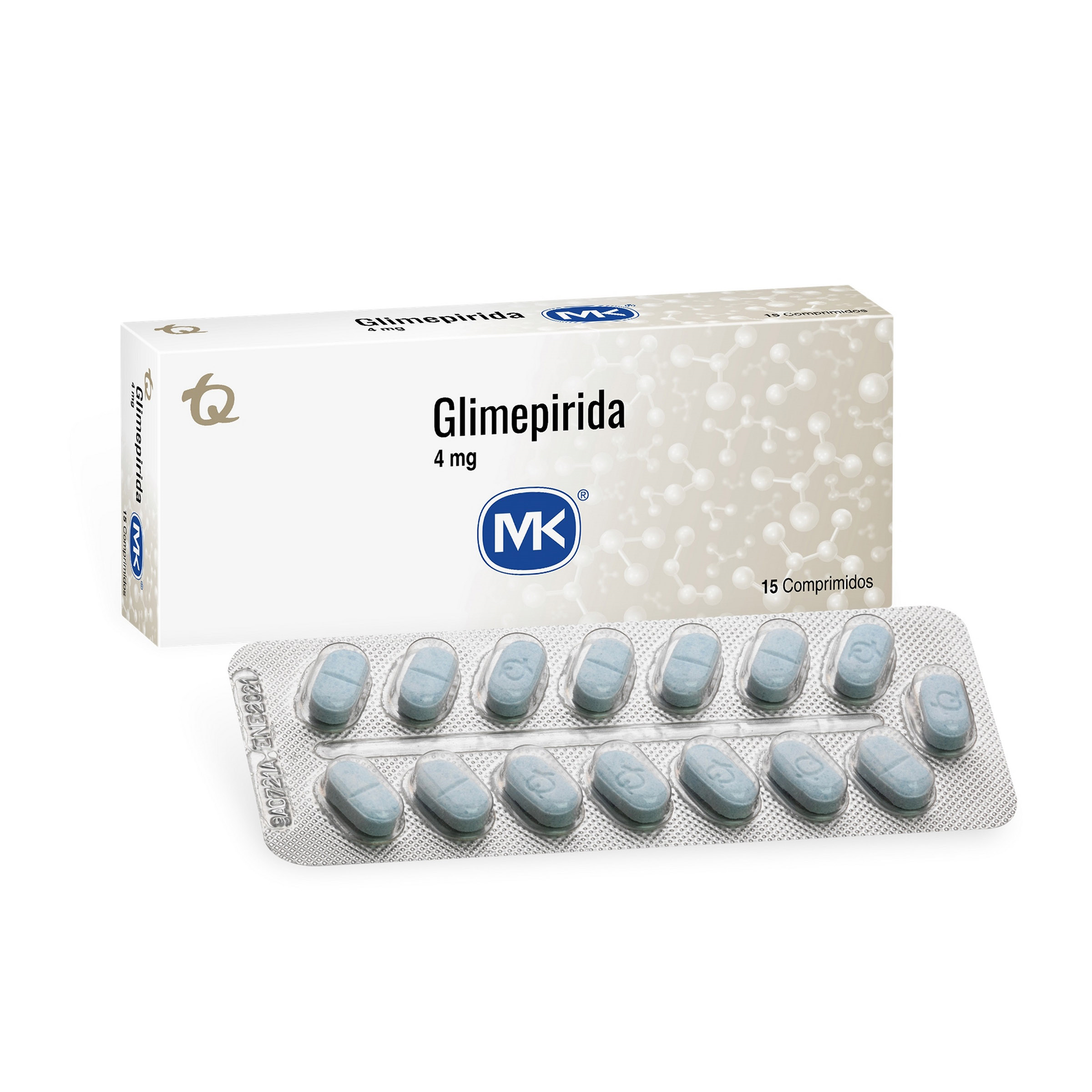 GLIMEPIRIDA 4 MG 15 TABLETAS MK