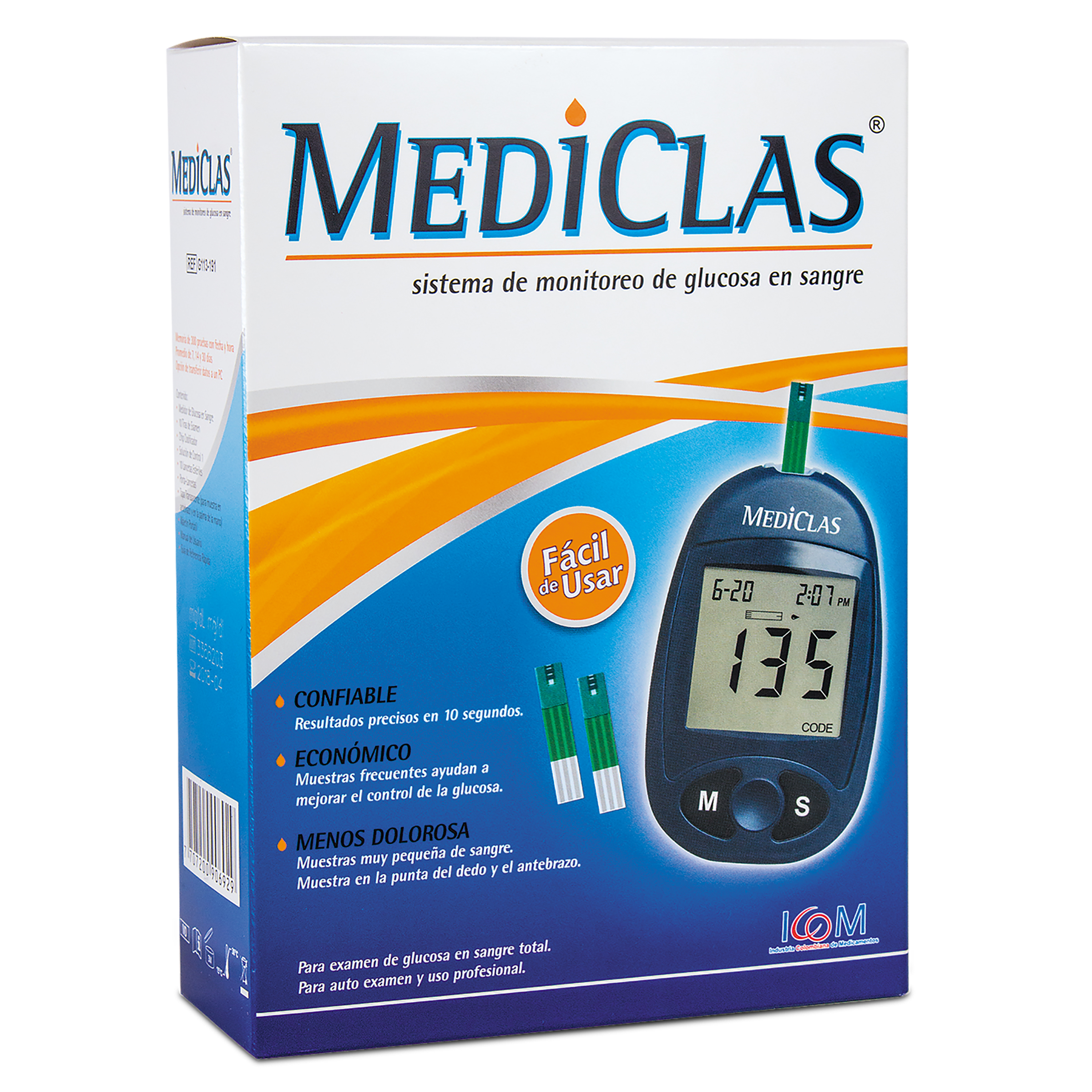 KIT DE GLUCOMETRIA MEDICLAS ICOM - (LR)